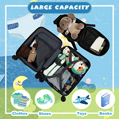 Kids Luggage and Backpack 18" Suitcase with Spinner Wheel Hard Case Travel 13" Backpack Girl Suitcase Set for Kids Travel Supplies (2 count)