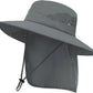 ZOORON Sun Hat for Men Women Fishing Hat with Neck Flap Wide Brim Bucket Hat UV Protection for Beach Camping Hiking