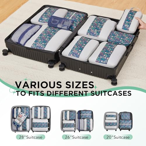 10 Set Compression Packing Cubes for Travel Essentials (10 Count)