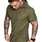 Mens Fashion Hoodies Sport Pullover Solid Color Shirt Workout Lightweight Tops Green XX