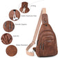 10L Crossbody Sling Bag for Women Men Anti Theft Cross Body Fanny Pack Belt Bag Purse Gifts for Women Faux Leather