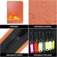 Zippered Key Organizer Case Waterproof and Fireproof Key Binder with 60 Hooks and Tags Portable Key Storage