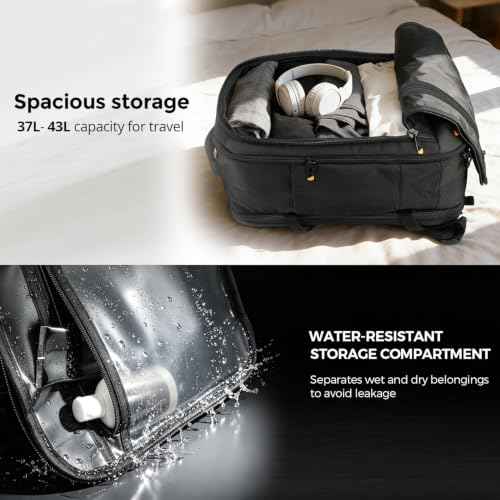 Design Travel Backpack 43l with USB Charging Port Laptop Backpack