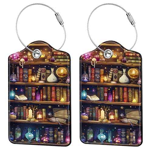 2 Pcs Funny Book Luggage Tags for Suitcase (2 Count)