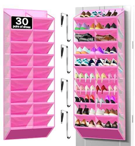 20 Pocket Hanging Shoe Organizer for Door (20 Count)