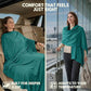 16-in-1 Compact Travel Blanket with Bag – Reversible, Ultra Soft Bamboo Airplane Blanket with Hidden Pocket – Packable for Flights & Travel Essentials (Semi-Weighted, Double Layer)