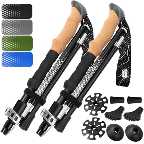 Premium Foldable Hiking Poles by USA Brand