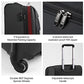 24 Inch Expandable Luggage Large Suitcases with Wheels Softside Checked Luggage Rolling Suitcase with Lock Lightweight Travel Luggage for Men and Women 24 Inch Luggage