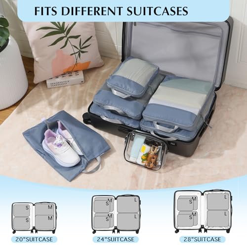 Compression Packing Cubes for Travel (7 Count)