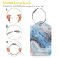 2 Pack Abstract Marble Luggage Tag for Suitcases Marble with Gold Veins PU Leather Bag Travel Suitcase ID Identifier Baggage Tags for Women Men Travel (2 Count)