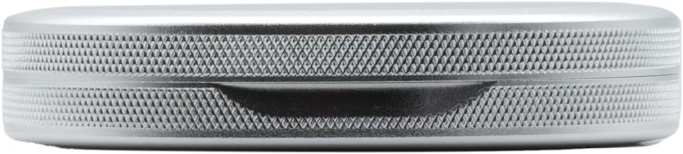 Metal Pouch Can | Metal Container | Slim EDC Pocket Tin | Airtight & Moisture-Resistant | Compact Daily Organizer | Pill Case & Travel Tin | Father’s Day Gift for Dad | (Insignia Ed, Silver, Slim)