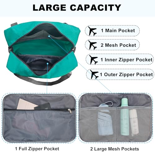 Foldable Carry on Luggage Bag 22x14x9 Personal Item Bag for Airplanes Travel Duffel Bag for Women and Men