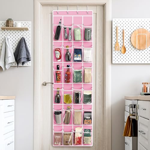 24 Pockets Clear Over the Door Shoe Organizer