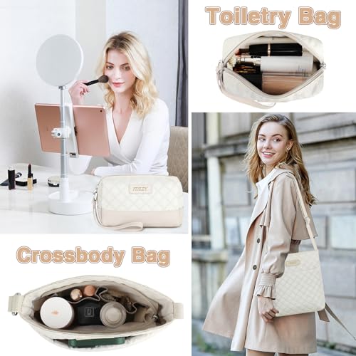 Weekender Bag for Women 21.5" Travel Duffel Large Carry On Bag 3PCS (3 Count)