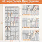 40 Large Pockets Over The Door Shoe Organizer