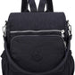 MINTEGRA Women Shoulder Backpack Multi-Pocket Nylon Purse Large Capacity Waterproof Casual Daypack