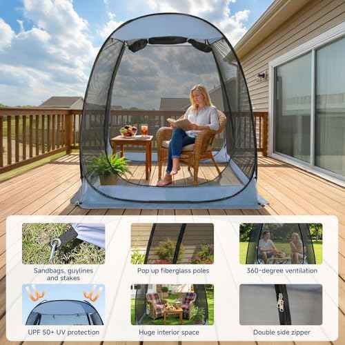 6x6 FT Pop Up Screen Tent