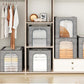 Clothes Storage Bins with Metal Frame for Closet (4 Count)