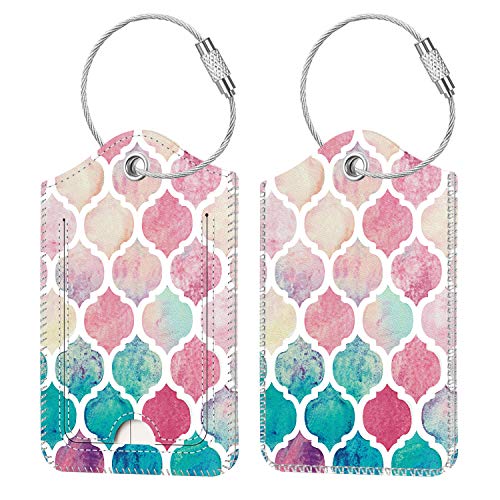 Luggage Tags Privacy Cover ID Label for Travel Bag Suitcase (2 Count)