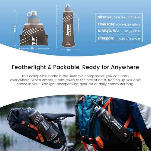 Collapsible Water Filter Bottle with 0.01 Micron Filtration (3 Count)