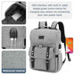 Vintage Backpack Travel Laptop Backpack with usb Charging Port for Women & Men College Backpack Fits 15.6 Inch Laptop Grey Brown