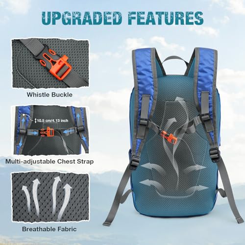 18L Lightweight Packable Hiking Backpack for Men Women