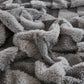 Luxury Faux Fur Rabbit Fur Throw Blanket Gray 60"*80"