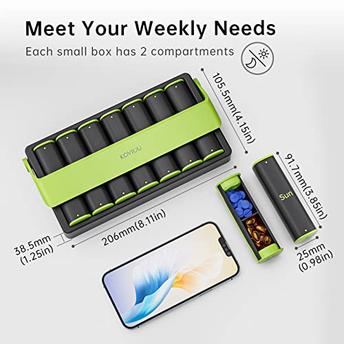 Weekly Pill Organizer 2 Times a Day
