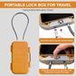 Portable Combination Lock Box with Adjustable Steel Cable