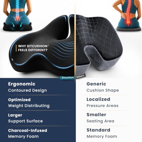 Office Chair Cushion for Back & Tailbone