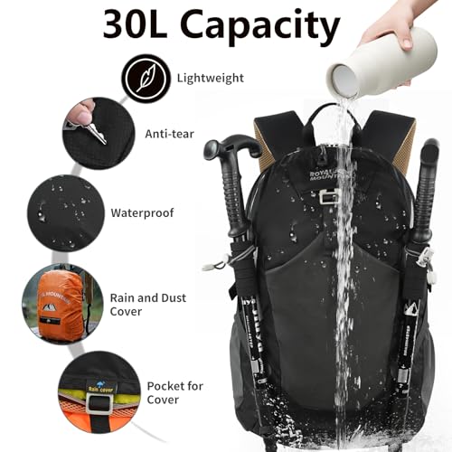 30L Hiking Backpack With Rain