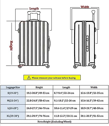 Travel Trolley Case Cover Protector Suitcase Cover 19"