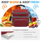 Double Layer Cooler Insulated Lunch Bag Adult Lunch Box Large Tote Bag for Men (Red)