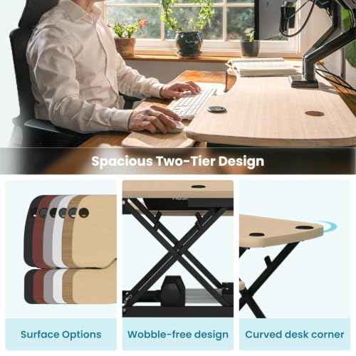 PowerPro 40 Inch Electric Standing Desk Converter