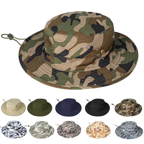 Sun Hats for Men Women Safari Hat Foldable Fishing Hat UPF 50+ Bucket Hat