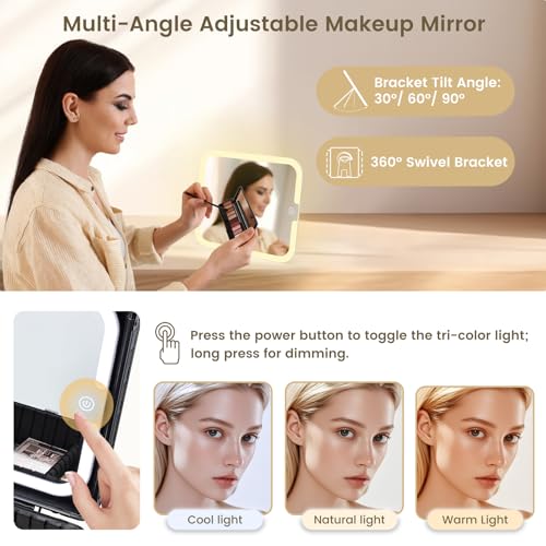 Makeup Bag with LED Mirror