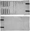 Velvet Travel Jewelry Case Roll Bag Organizer for Necklace Bracelet Earrings Ring (Black) (Black and Grey)