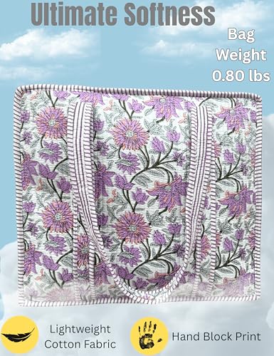 100% Cotton Quilted Tote Bag For Women
