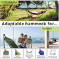 Sturdy Steel Hammock with Stand Premium Cotton Canvas Hammock