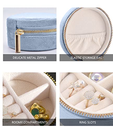Plush Velvet Travel Jewelry Box
