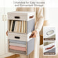 11x11 Inch Ultra Thick Fabric Storage Bins with Lids & Windows (3 Count)