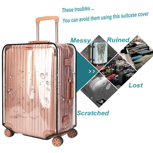 Luggage Cover 20 Inch Clear Suitcase Cover 0.4mm Thick PVC Transparent