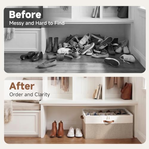 24 Pair Large Shoe Organizer for Closet