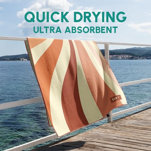 Waffle Microfiber Beach Towel