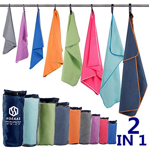 2 Pack Microfiber Camping Towels (2 Count)