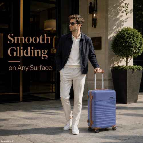 Carry On Luggage 22x14x9 Airline Approved Suitcase with Wheels