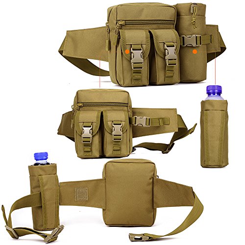 Tactical Waist Pack with Water Bottle Holder Fanny Pack for Men