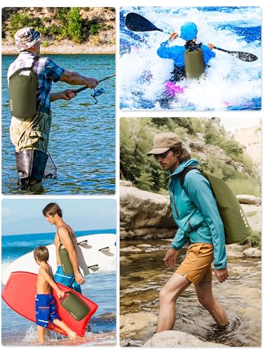 Waterproof Dry Bag Backpack with Emergency Whistle
