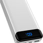 Portable Charger Power Bank 40000mAh Powerbank PD 30W and QC 4.0 Fast Charging External Battery Pack with USB-C LED 3 Outputs & 2 Inputs Portable Charging for iPhone 15 14 13 (White) - Roamly