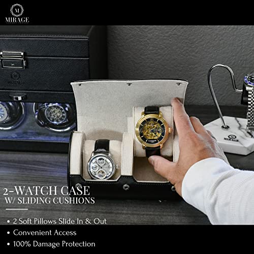 Watch Travel Case for Men Watch Roll for Travel Organizer and Display Watch Case (37 Count)